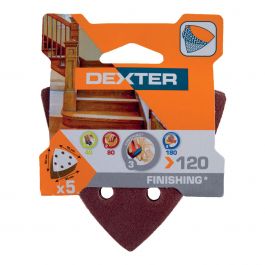 DELTA DEXTER WOOD SANDER ABRASIVE 93X93 UNPERFORATED,GRIT 120,5 PIECES