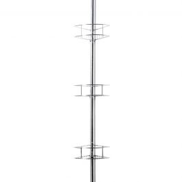 EXTENDABLE SHOWER SHELF 3 BASKETS CHROME SPIEDER 4