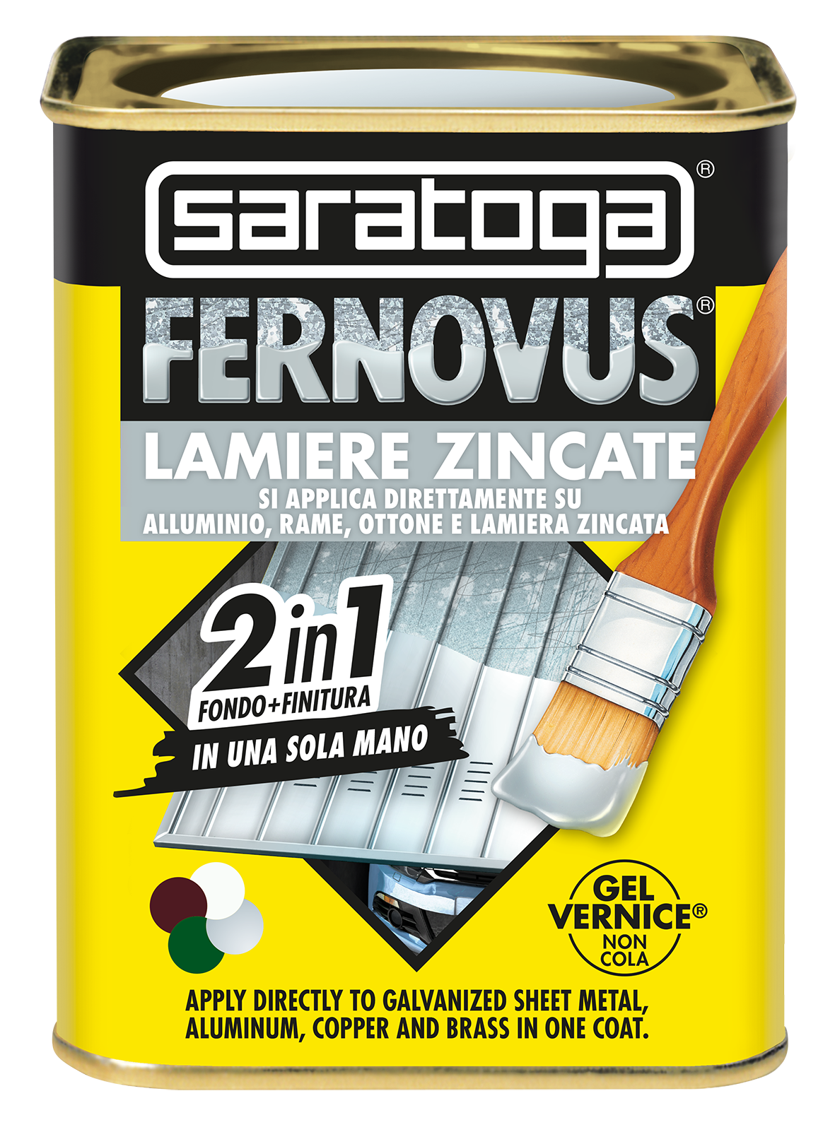 Fernovus enamel for galvanised sheet metal and aluminium, green, 750ml