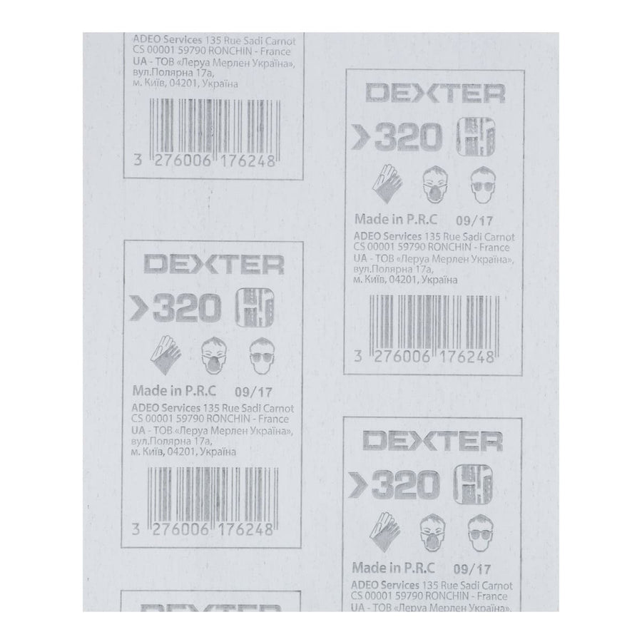 Foglio abrasivo dexter per muro grana 320 230x280mm