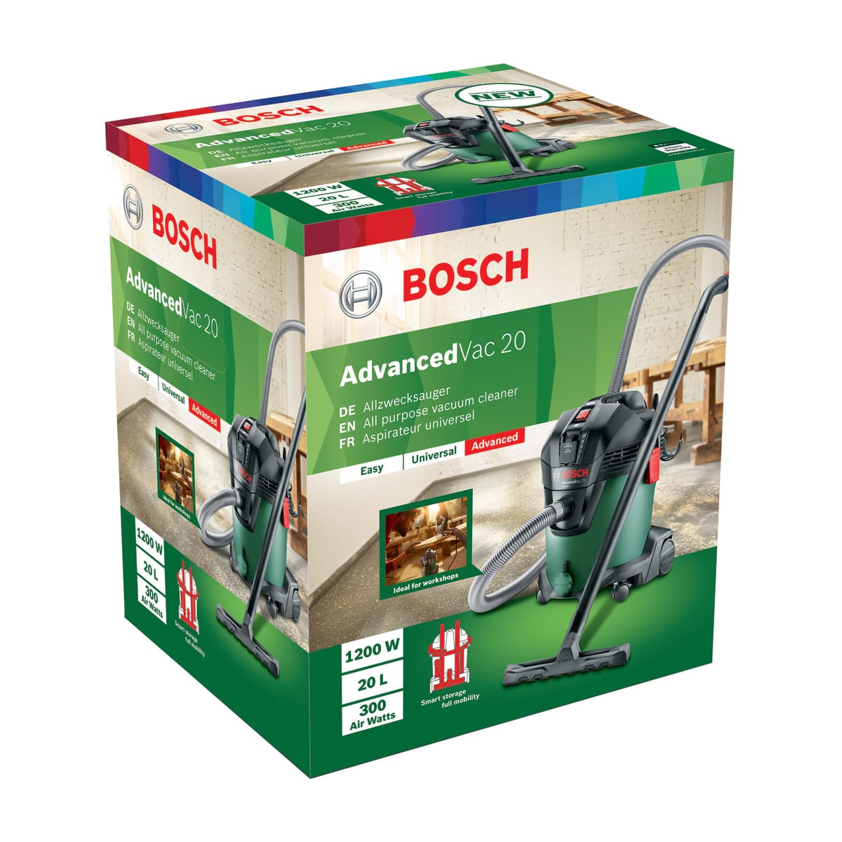 Bricocenter BOSCH VACUUM CLEANER 20 L 1200W ADVANCED VAC20