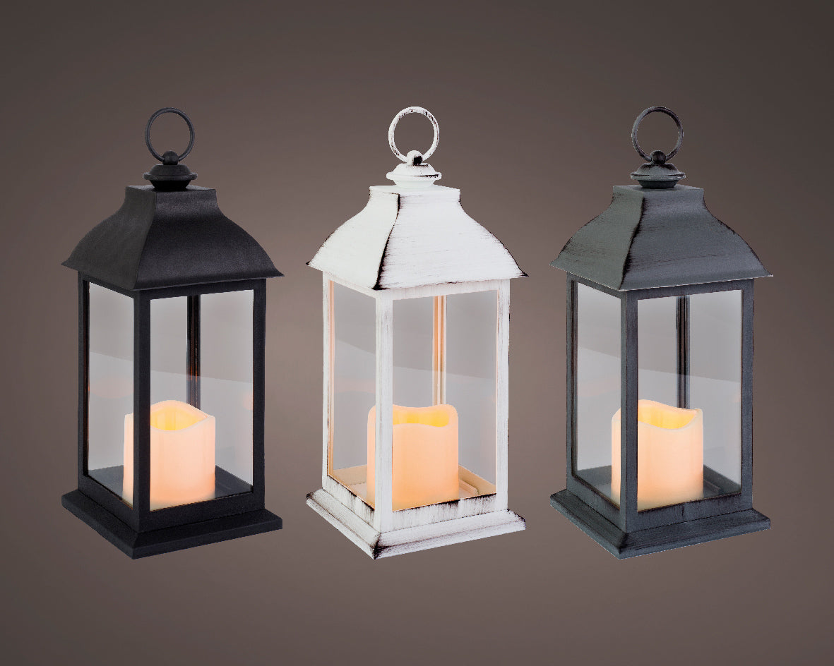 LANTERN WITH LED CANDLE H30X13.5X13.5 CM