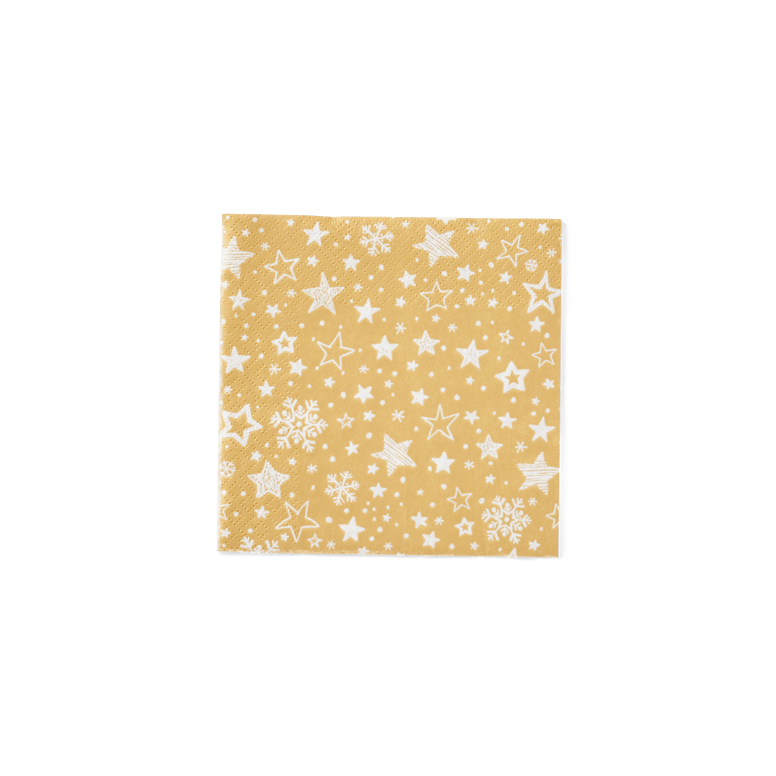 Casa GOLDSTAR Set of 20 golden napkins, W 33 x L 33 cm