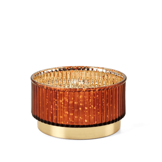 Casa DUBAI Brown tealight holder, H 8,5 cm - Ø 16 cm