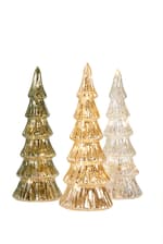 TILLIE Decorative tree with 12 golden LED lights, H 26 cm - Ø 10 cm