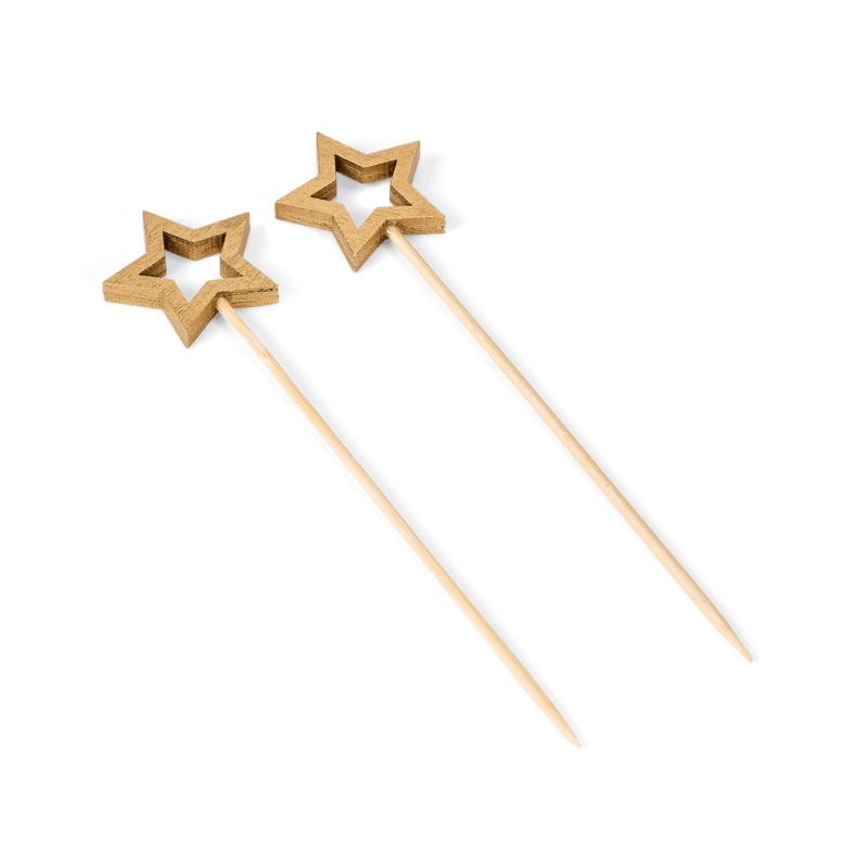 GOLDSTAR Toothpick Antip. set of 20 natural, light golden, H 13 cm