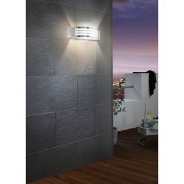 LEIROS GREY ALUMINIUM WALL LIGHT 31X10 CM E27=25W IP44