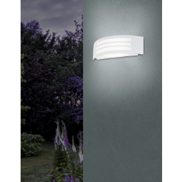 LEIROS ALUMINIUM WALL LIGHT WHITE 31X10 CM E27=25W IP44
