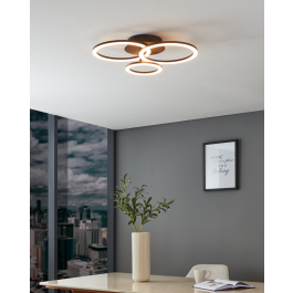 PARRAPOS METAL CEILING LAMP BLACK 54,5X44,5 LED 33W CCT SMART