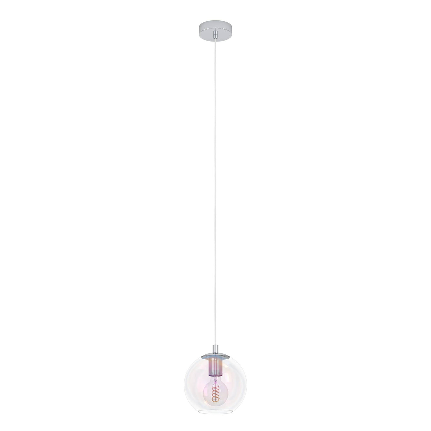 Ariscani steel and glass chandelier, E27 = 60W