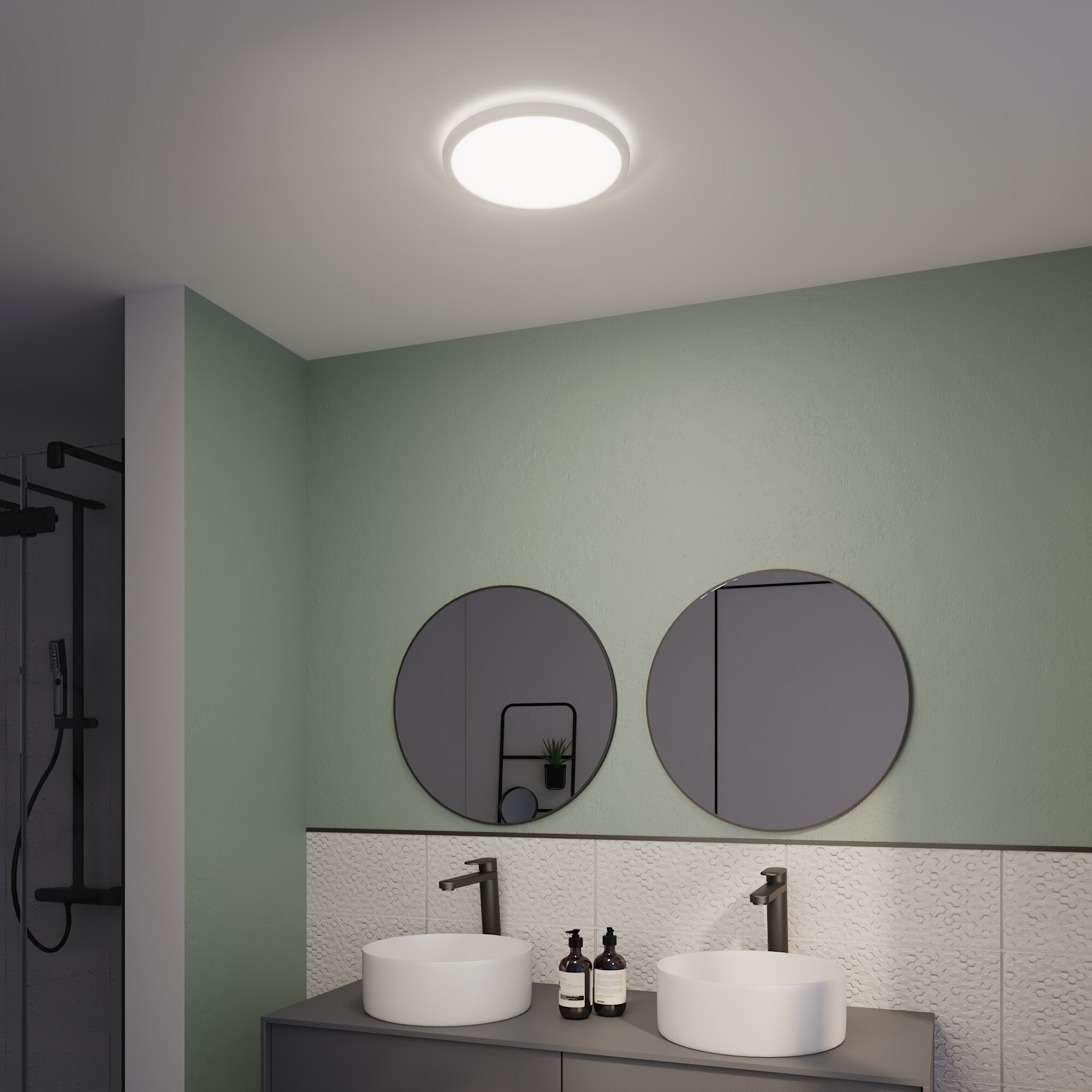 CEILING LIGHT BANGNO LANO PLASTIC WHITE D