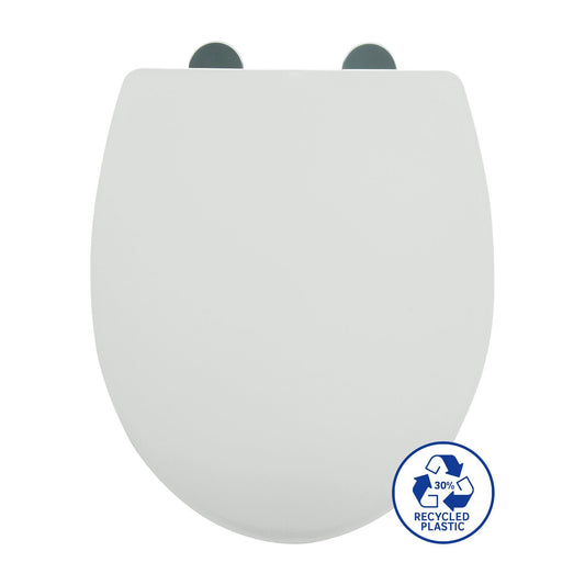 WC SEAT EASY WHITE OVAL TOP FIX