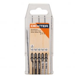 5-PIECE SET OF ASSORTED T-SAW BLADES FOR WOOD