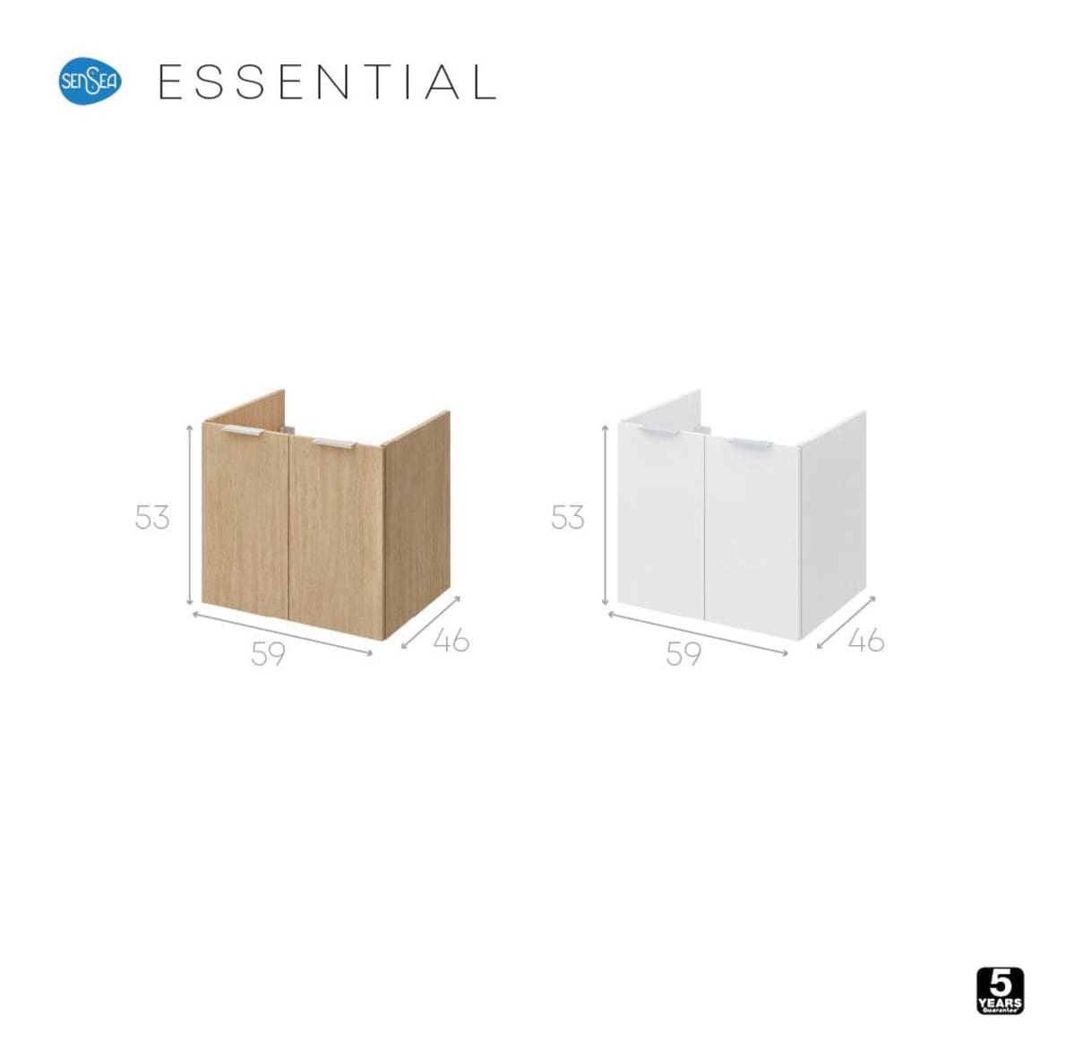 Bricocenter BASE MOBILE EASY 2 ANTE CM. L50XP40X79,5H BIANCO OPACO CON PIEDINI