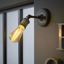 WALL LIGHT METAL ARM BLACK 12X14X15.5CM E27=60W