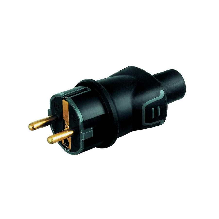Bricocenter BLACK IP44 SCHUKO RUBBER PLUG