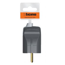 BLACK SWIVEL SCHUKO PLUG