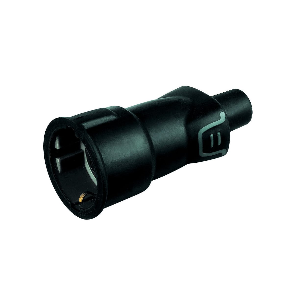 BLACK IP44 SCHUKO RUBBER SOCKET