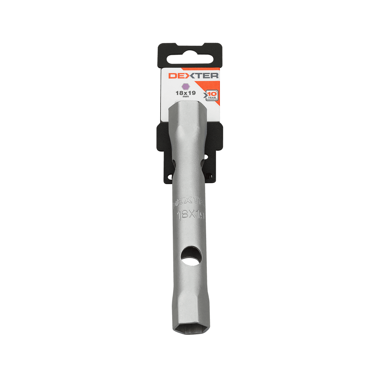 DEXTER SOCKET SPANNER 18X19MM, LENGTH 130MM, CHROME VANADIUM