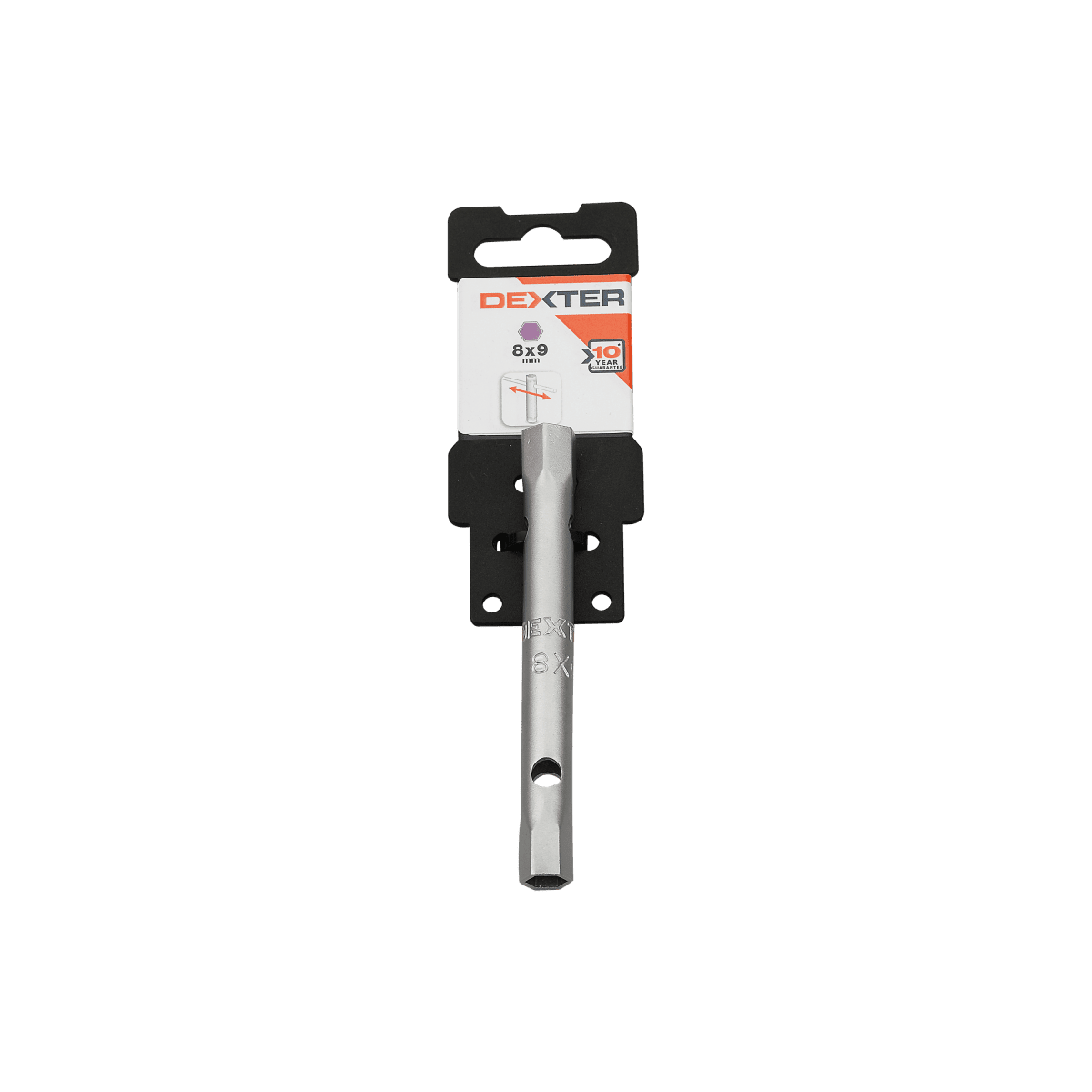DEXTER SOCKET SPANNER 8X9MM, LENGTH 95MM, CHROME VANADIUM