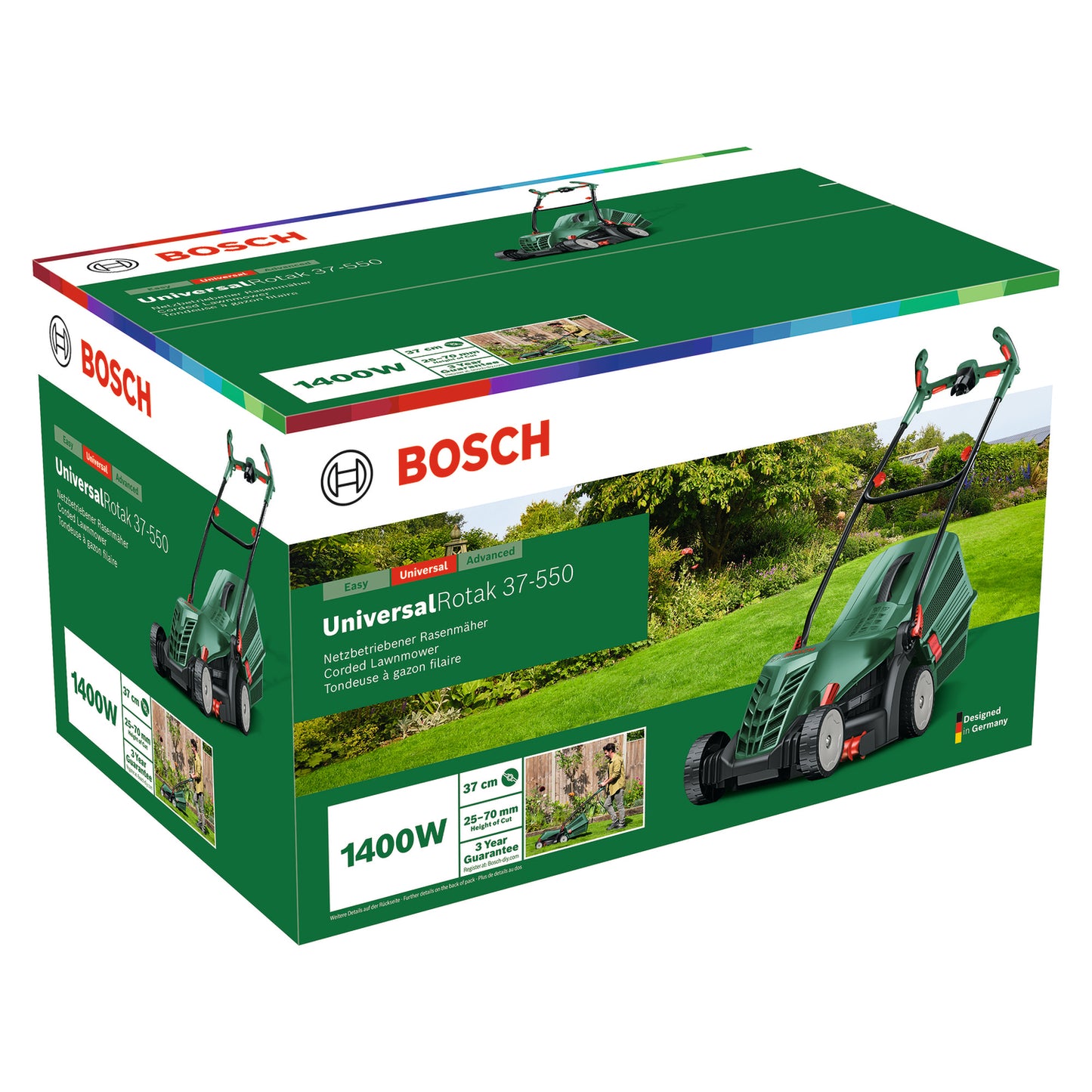BOSCH ELECTRIC LAWN MOWER 1,400W CUTTING WIDTH 37CM