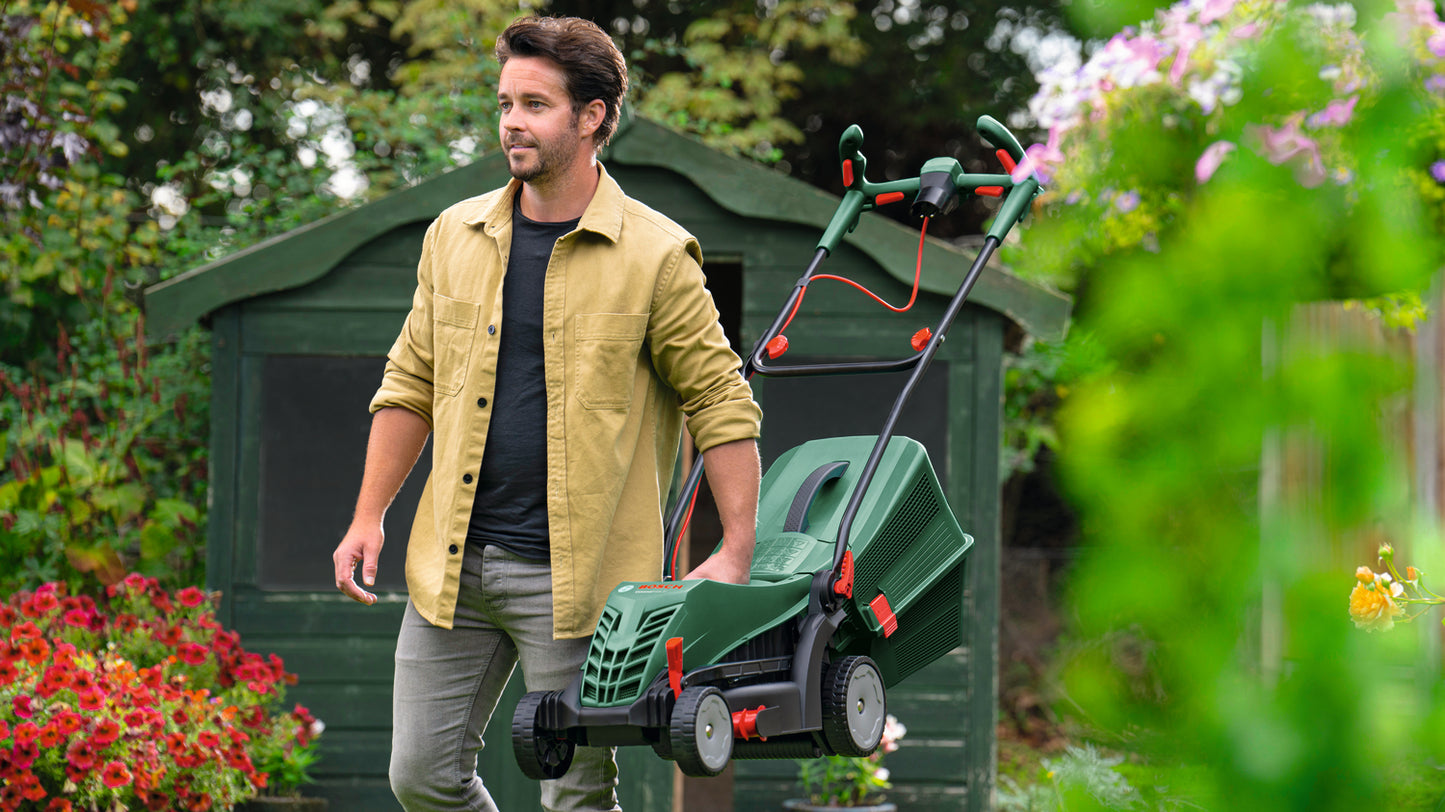 BOSCH ELECTRIC LAWN MOWER 1,400W CUTTING WIDTH 37CM