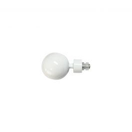 GLOSSY WHITE METAL BALL FINIALS D20