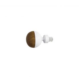 FINIALS ORGANIC BALL WOOD METAL MATT WHITE D20