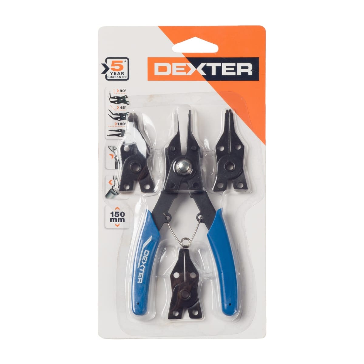 Bricocenter DEXTER 150 MM RING PLIERS WITH INTERCHANGEABLE HEAD