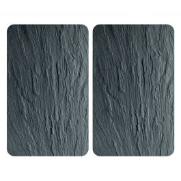2 UNIVERSAL SLATE GLASS COVER PLATES