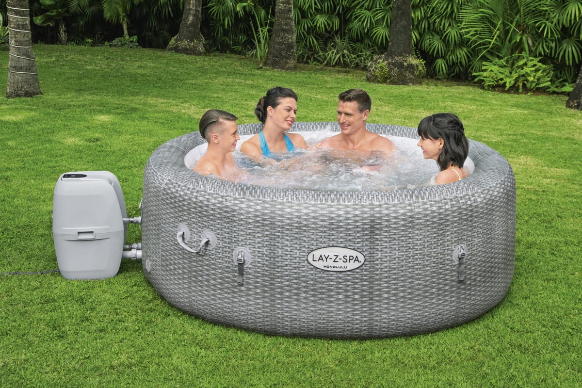 Bricocenter HONOLULU SPA POOL D1.96m X 71cm, ligt gray, 4-6 people