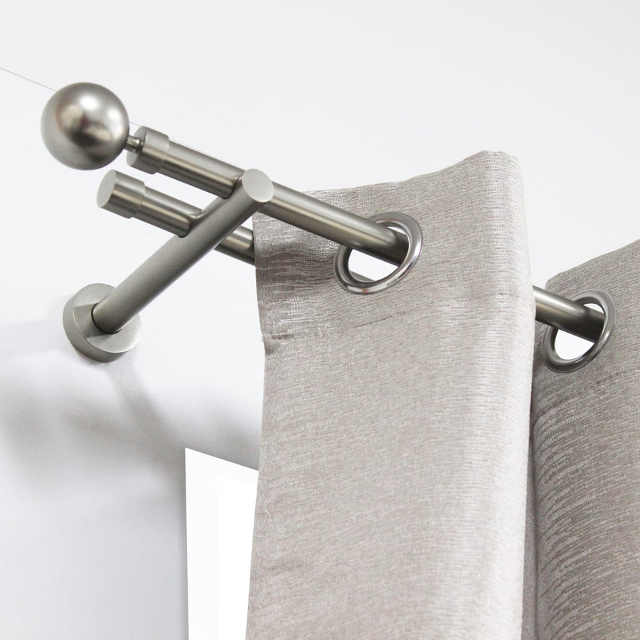 Bricocenter DOUBLE OPEN SUPPORTS KALI METAL NICKEL 50-135MM D20