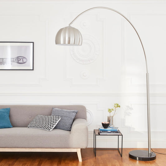 FLOOR LAMP BIG SOFA METAL NICKEL H210 CM E27=60W