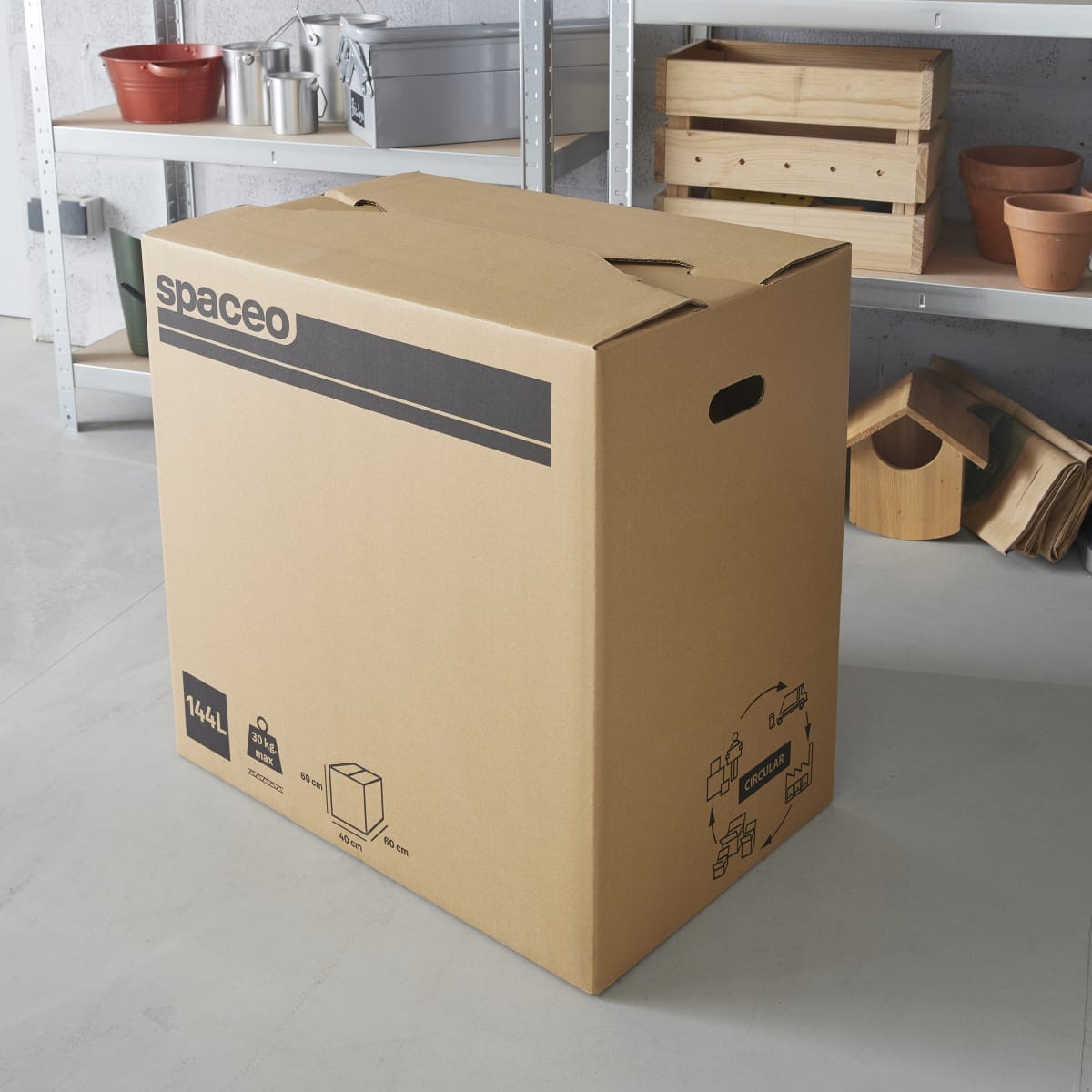 Bricocenter CARDBOARD BOX W80xD40xH40 128LT