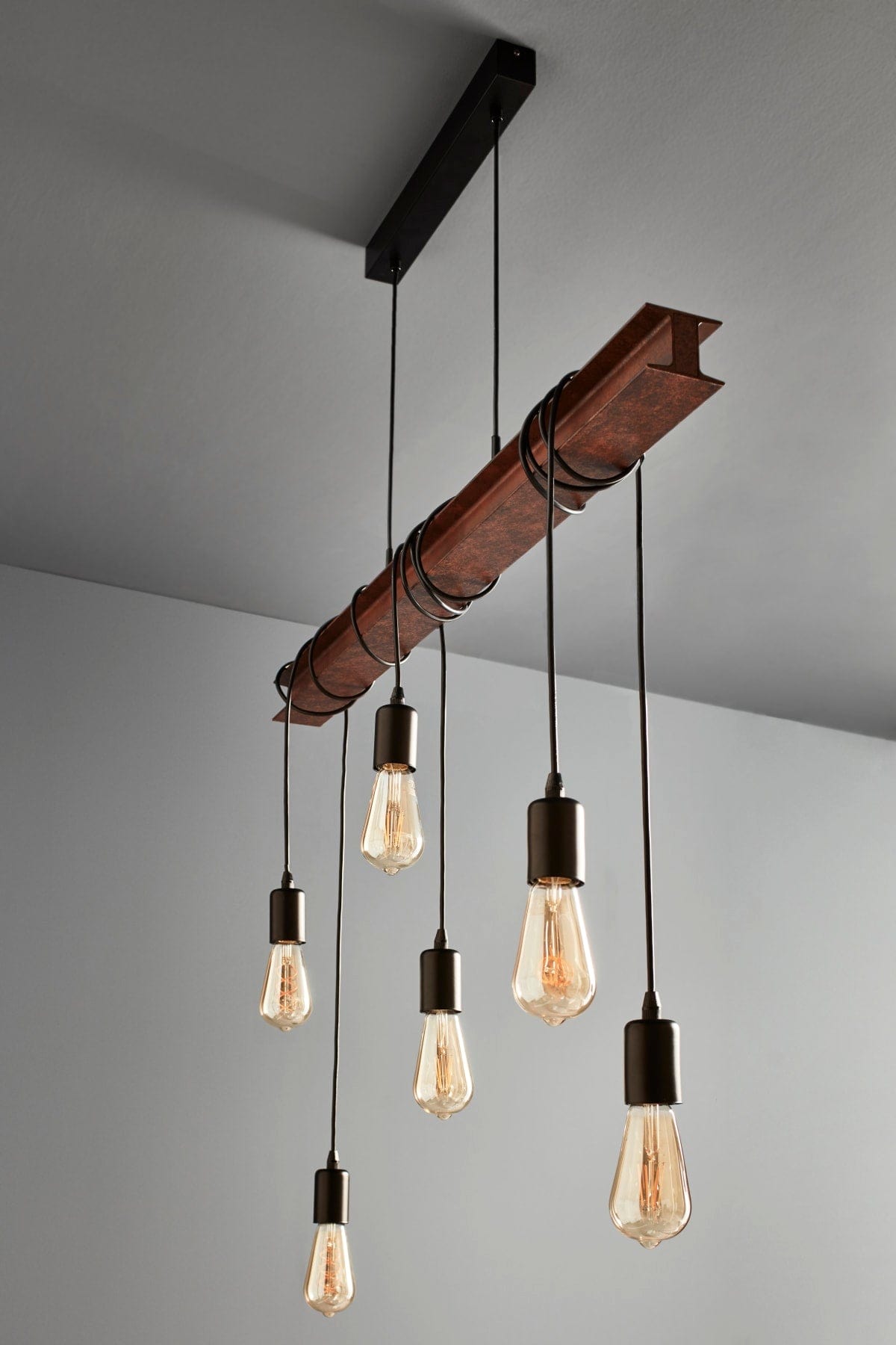 Bricocenter MEDBOURNE BROWN STEEL CHANDELIER 100CM 6XE27=60W