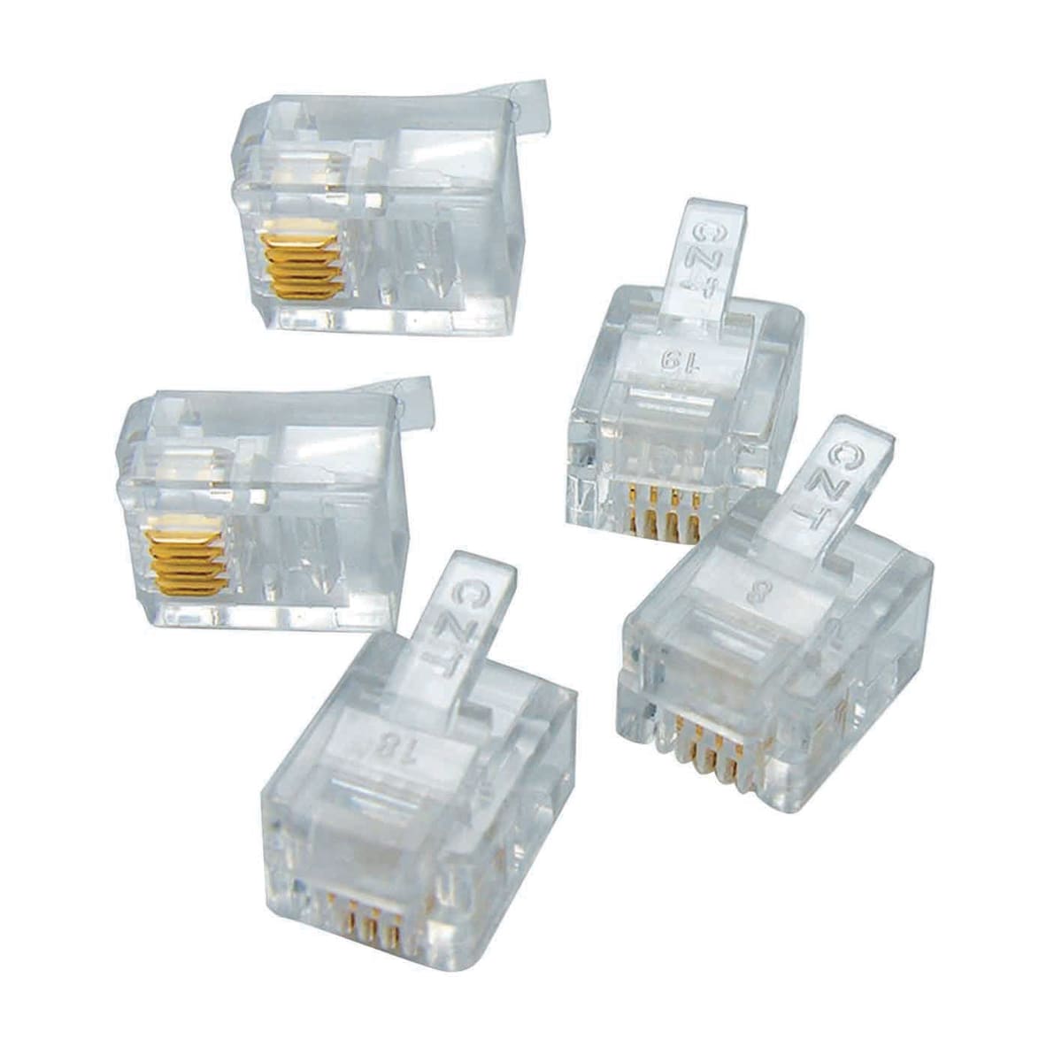 5 RJ11 MALE EVOLOGY PLUGS