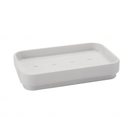 COUNTERTOP SOAP DISH WHITE SQUARE