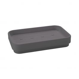 DOVE GREY PLASTIC SOAP DISH - SQUARE