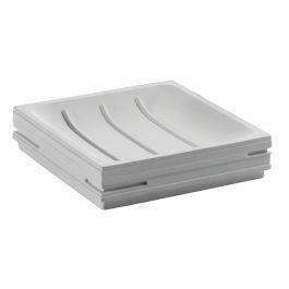 COUNTERTOP SOAP DISH QUADROTTO WHITE RESIN