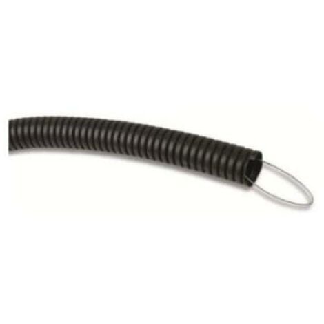 CORRUG. BLACK D.16MM 10MT W/TIR.