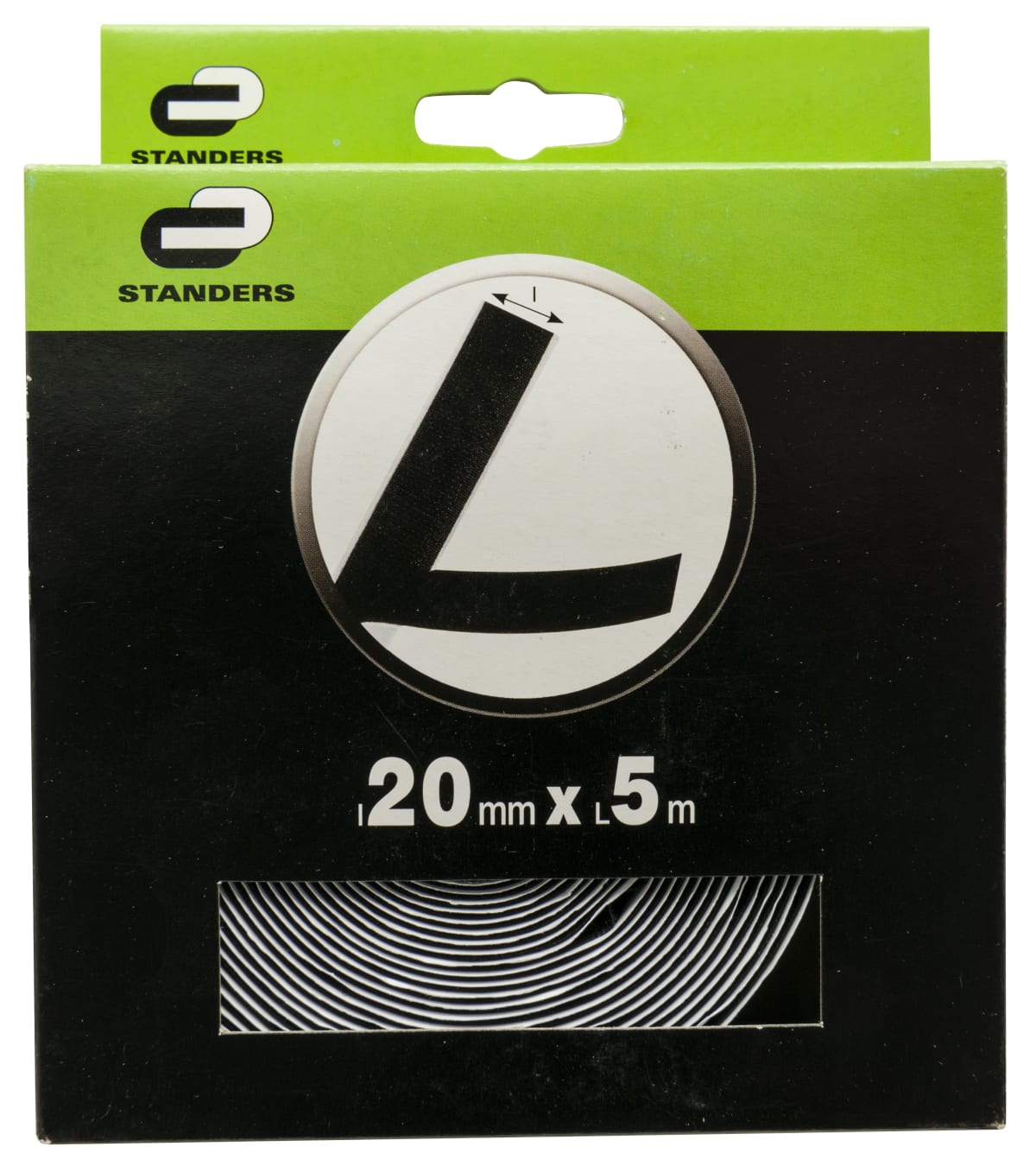 STANDARD ADHESIVE VELCRO BLACK LARG.2