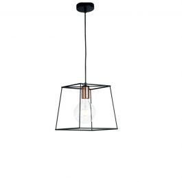 HARLEM BLACK METAL CHANDELIER 25X25CME27=42W
