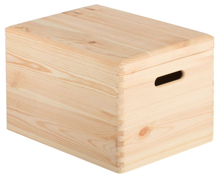 Bricocenter CONTAINER WITH LID L40xW30xH23CM IN GREY WOOD