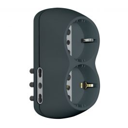 ADAPTER PLUG 16A 4 SOCKETS 2-PIN 10/16A BLACK