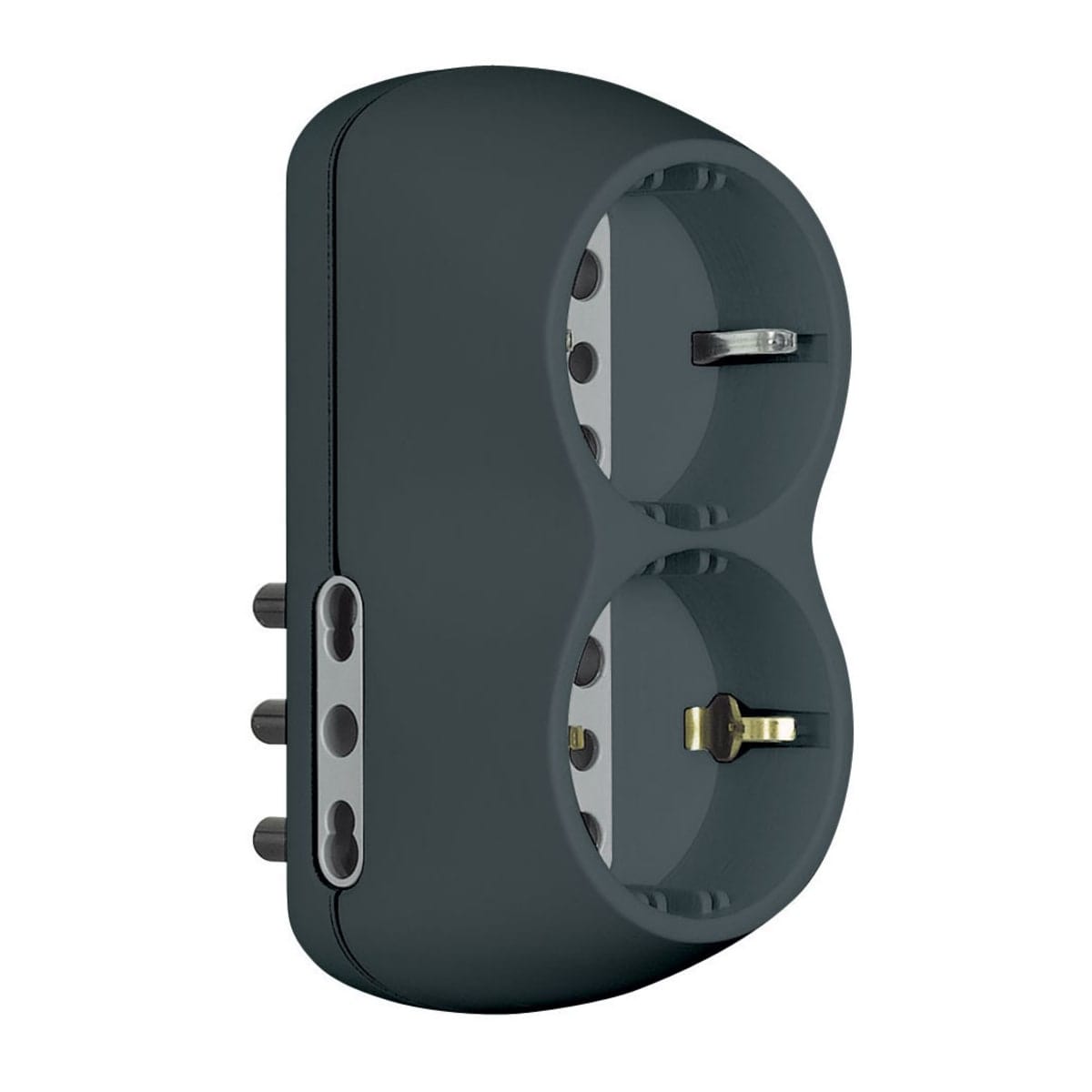 Bricocenter ADAPTER PLUG 16A 4 SOCKETS 2-PIN 10/16A BLACK