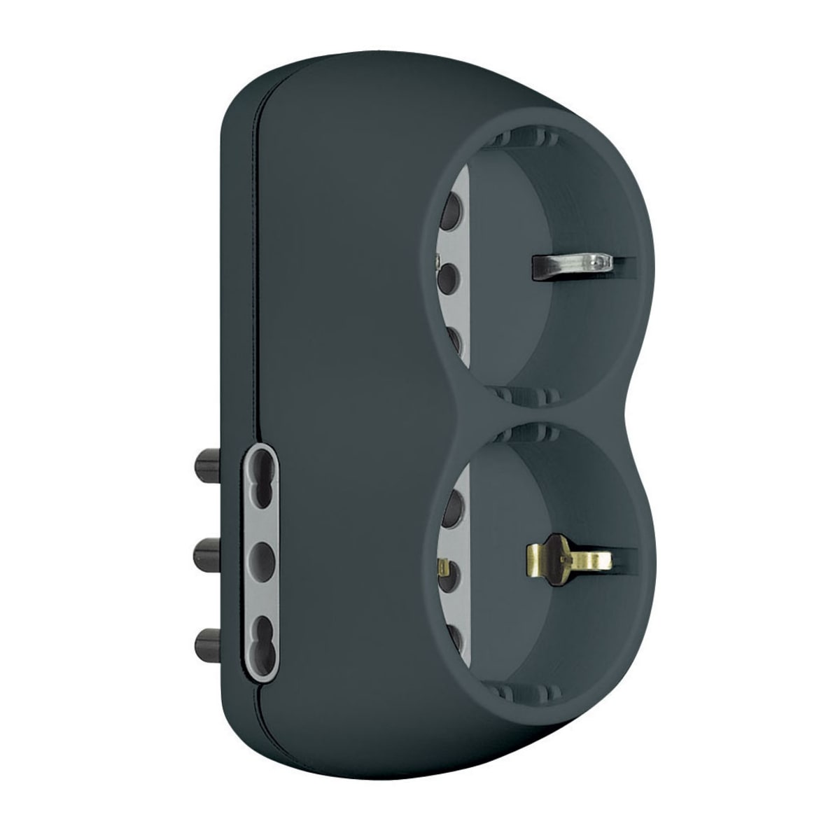 ADAPTER PLUG 16A 4 SOCKETS 2-PIN 10/16A BLACK