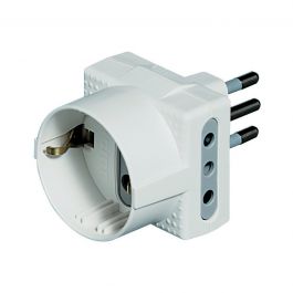 ADAPTER PLUG 10A 3 PLACES 2 SOCKETS 10A 1 SCHUKO WHITE