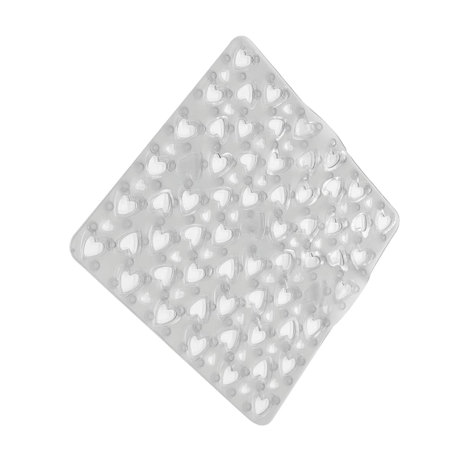 Bricocenter NON-SLIP SHOWER MAT W 52 D 52 CM TRANSPARENT VINYL LOVE