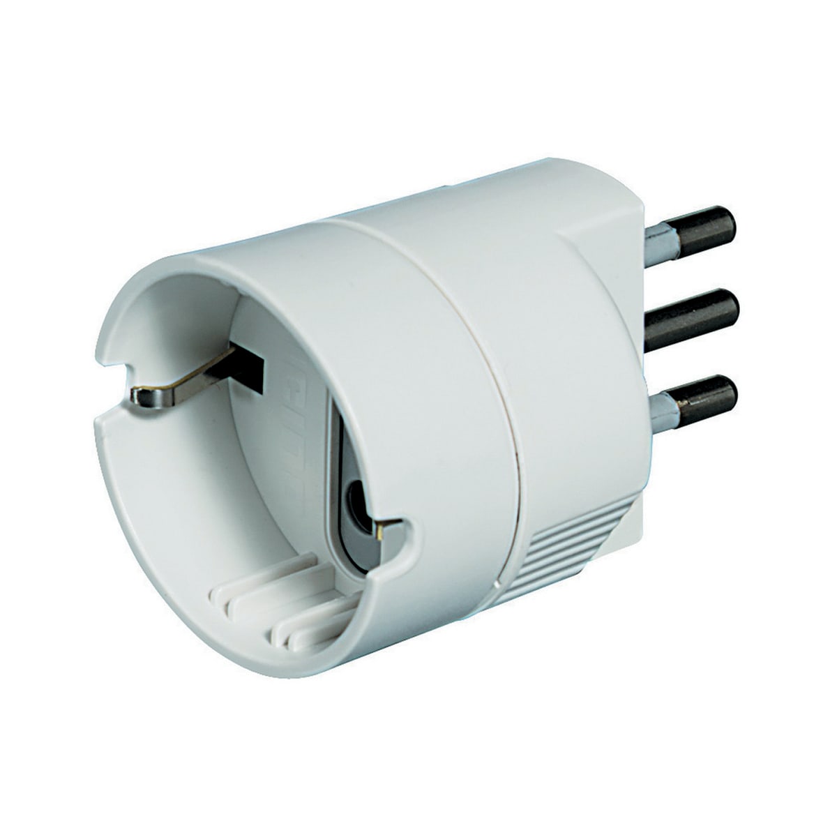 ADAPTER PLUG 10A SCHUKO SOCKET WHITE