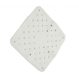 NON-SLIP SHOWER MAT NORMAL W53 P53 CM WHITE RUBBER